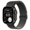 Apple Watch Series Ultra 3 49mm Black Titanium Case with Black Titanium Milanese Loop L